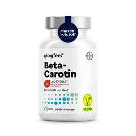 gloryfeel® Beta-Carotin Bräunungskapseln 200 Kapseln - Markenrohstoff Lyc-O-Beta® Blakeslea trispora
