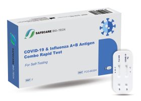 Safecare 3in1 Influenza A+B COVID-19 Antigen Combo Schnelltest + Gratis BLT Desinfektionsmittel