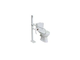 Ausilium Klappbarer Haltegriff mit Toilettenpapierhalter auf verstellbarer und robuster Säule