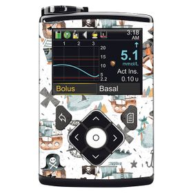 Diasticker® Minimed Sticker inkl. Clip (600/700er-Serie) "Ahoy Pirates"