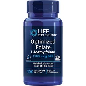Life Extension, Optimized Folate, vegetarische Tabletten