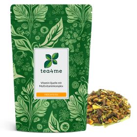 tea4me Vitamin Quelle Früchtetee mit Multivitaminkomplex und Grapefruit-Mulitvitamin-Geschmack