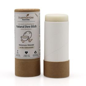 truemorrow Natural Deo Stick - Natürliches Deo (ohne Aluminium) in Papierhülse Kokosnuss-Mandel