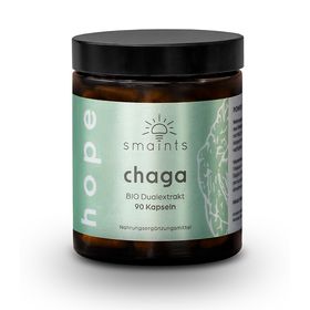 smaints® BIO Chaga Dual-Extrakt Kapseln - 100% aus Bio Anbau in Europa - 90 Stk für 90 Tage