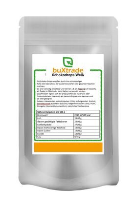 buXtrade Schokodrops Weiß