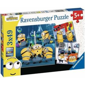ravensburger Puzzle Mimons 2: Der bösewicht kommt 3x49 Teile