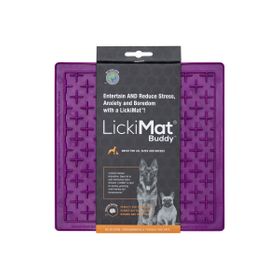 LickiMat Buddy - Schleckmatte aus Naturgummi für Hunde - lila - 20 cm