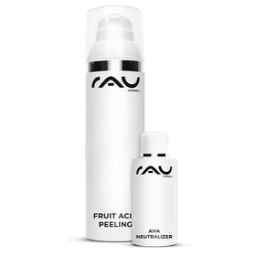 RAU Cosmetics Fruit Acid AHA, 2% BHA, PHA Fruchtsäurepeeling inkl. Neutralizer gegen Mitesser, Akne