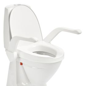 Etac My-Loo Toilettensitzerhöhung fest mit Deckel und Armlehnen