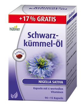 Hübner Schwarzkümmel Öl Kapseln 90+15 Sondergröße