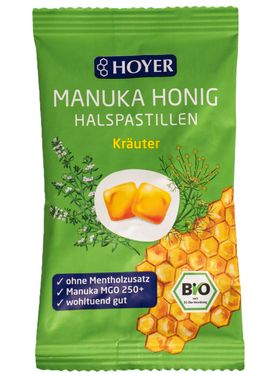 HOYER - Manukahonig Halspastillen Kräuter