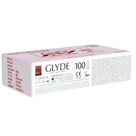 Glyde Ultra *Slimfit Red* schmale, rote Kondome, zertifiziert mit der Vegan-Blume
