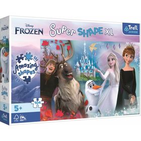 trefl Puzzle Super Shape xl Ice Kingdom 2: In der Welt von Anna und Elsa 104 Teile