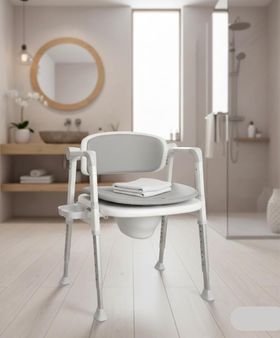 Versa Sitz- und Toilettenstuhl grau
