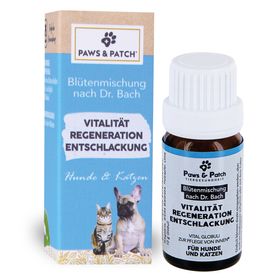 PAWS&PATCH Blütenmischung nach Dr. Bach VITALITÄT REGENERATION ENTSCHLACKUNG für Hunde und Katzen
