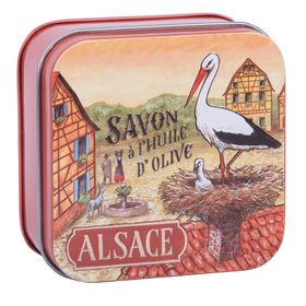 La Savonnerie de Nyons - Metallbox mit Seife - Storch