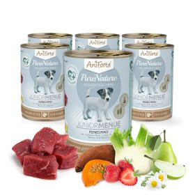 Aniforte Nassfutter JuniorMenue Feines Rind mit Süßkartoffeln