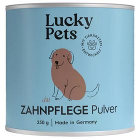 Lucky Pets Zahnpflegepulver Hunde 250 g, Zahnsteinentferner, Zahnreinigung gegen Mundgeruch