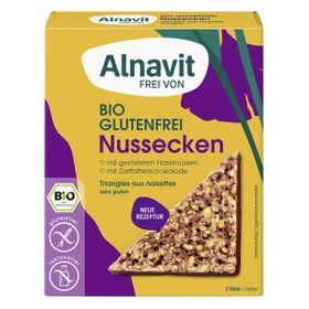 Alnavit Nussecken mit Zartbitterschokolade glutenfrei