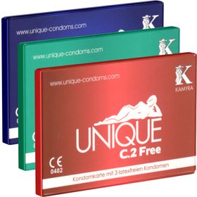 Kamyra *Unique C.2* Test-Set mit Kondomkarten (Free, Pull, Smart)