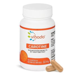 Vihado Beta Carotin Kapseln hochdosiert – pflanzliches Nahrungsergänzungsmittel mit Beta Carotin