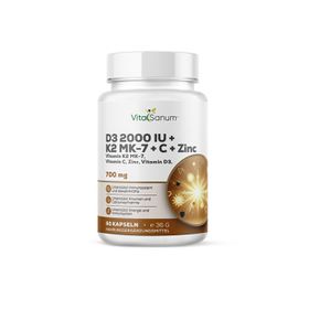 VitaSanum® - D3 2000 IU + K2 MK-7 + C + Zinc
