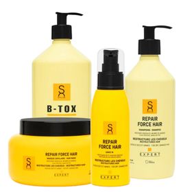 Sacha Care - Repair Force Hair Pflege-Set - Shampoo 500ml - Maske 500ml - B-Tox 1000ml - Leave-In 1