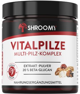 SHROOMY Pilz Komplex Extrakt Pulver mit 6 Vitalpilzen
