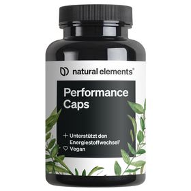 natural elements Performance Caps – 120 Koffein-Kapseln + Grüntee, Guarana & grüner Kaffeebohne