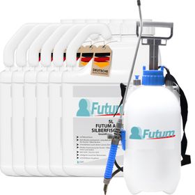 FUTUM 6x5L Silberfisch- / Asselspray + 5L Sprüher