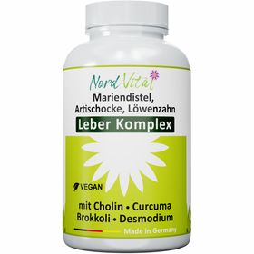 Nord Vital Leber Komplex – 15-in-1 Formel mit Mariendistel- & Artischocken-Extrakt | Made in Germany