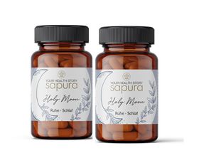 Holy Moon MultiKomplex - Schlafkapseln mit Duo-Formel - Einschlafhilfe Melatonin Baldrian | SAPURA®