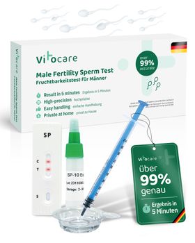 VITOCARE Fruchtbarkeitstest Sperma Test für Männer zu Hause