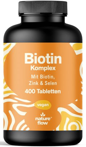 Nature Flow Biotin Tabletten 10.000 mcg Hochdosiert - 400 Tabletten - 13 Monate Vorrat