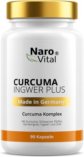 NAROVITAL® Curcuma Ingwer Plus – Kurkuma Kapseln - 6-Fach Komplex