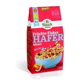 Bauck Mühle Hafer Müsli Früchte + Flakes Demeter glutenfrei Bio