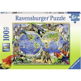 Puzzle 100 xxl Teile Tierisch um die Welt ab 6 Jahre