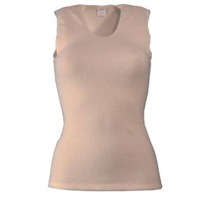 wobera ANGORA kuscheliges Damenunterhemd ohne Arm und 50% Angora