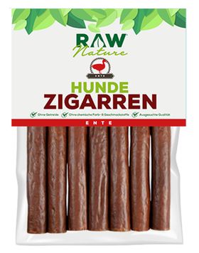 RAW Nature Hundesnack, Ente Hunde-Zigarren, Dörrfleisch Kausnack