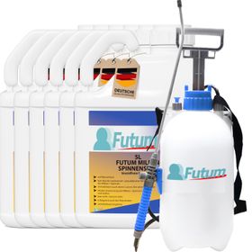FUTUM 6x5L Milben- / Spinnenspray + 5L Sprüher