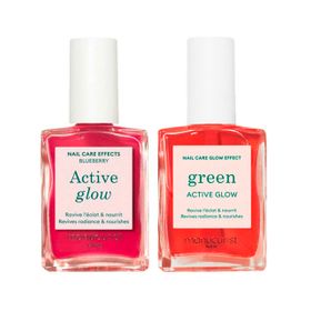 Manucurist, Activ Glow Blueberry + Nail & Hand Care Active Glow Raspberry Bundle