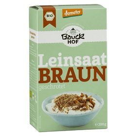 Bauck Mühle Bio Leinsaat Braun, geschrotet