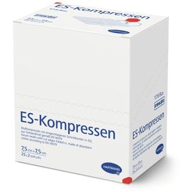Hartmann ES Mullkompressen steril 7,7,5 cm, 17 fädig, 8-fach