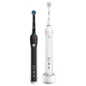 Oral-B - Elektrische Zahnbürste "PRO 2-2900 mit 2. Zahnbürste" in Schwarz und Weiß