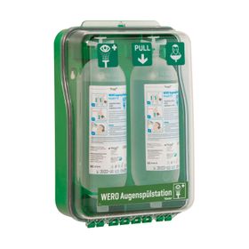 WERO Augenspülstation DustProof mit 2 WERO Augenspülflaschen P8