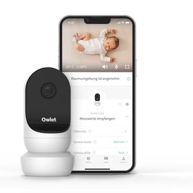 Owlet Babyphone HD Kamera 2: inkl. Raumtemperatur- und Luftfeuchtigkeitsmesser, Weiß