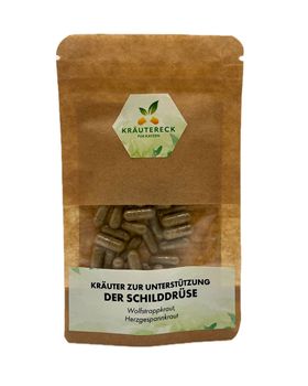 Kräutereck Kräuterkapseln Katze – Schilddrüse | mit Wolfstrapp & Herzgespann