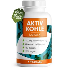 Aktivkohle Kapseln optimal hochdosiert mit 2000 mg Aktivkohle aus Kokosnuss pro Tag