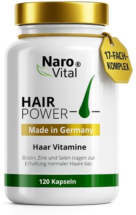 NAROVITAL® Hair-Power - Haar Vitamine Kapseln mit Biotin für Frauen & Männer
