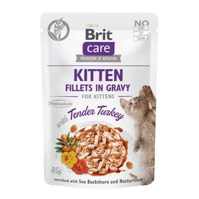 Brit Care Cat - Fillets in Gravy with Tender Turkey - Kitten